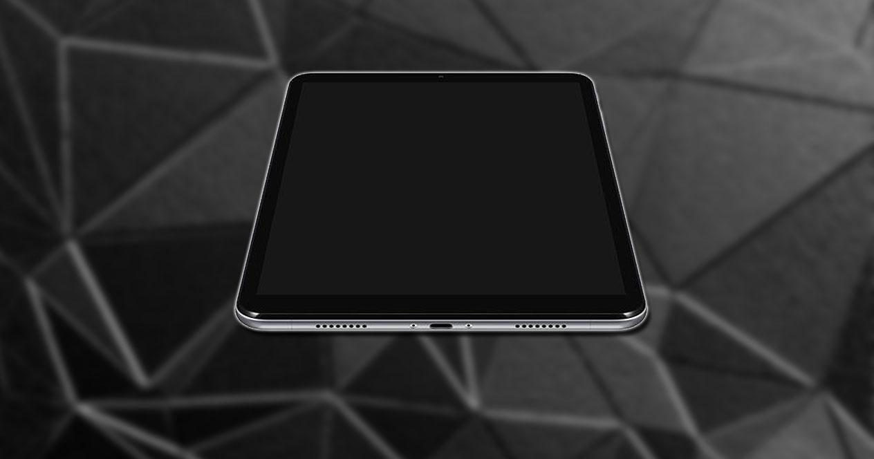 Tablet LG G Pad 5 10.1 con fondo negro
