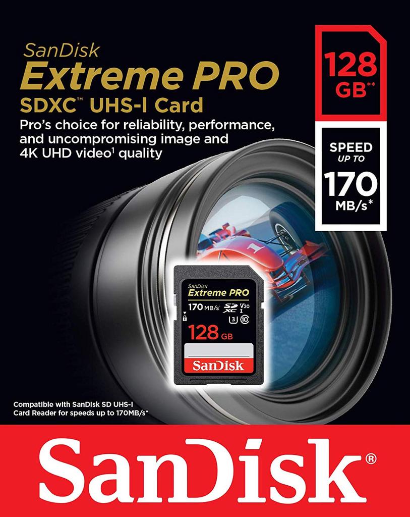 Tarjeta SD SanDisk Extreme PRO de 128 GB