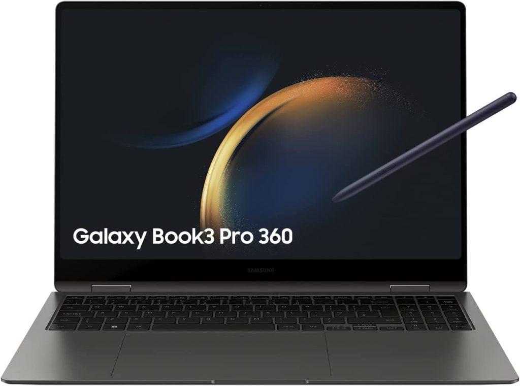 SAMSUNG Galaxy Book3 Pro 360 - Portátil convertible de 16" y 16/512 GB SSD