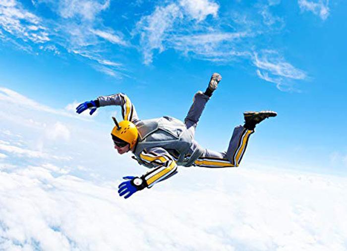 caméra deportiva 4K salto paracaídas