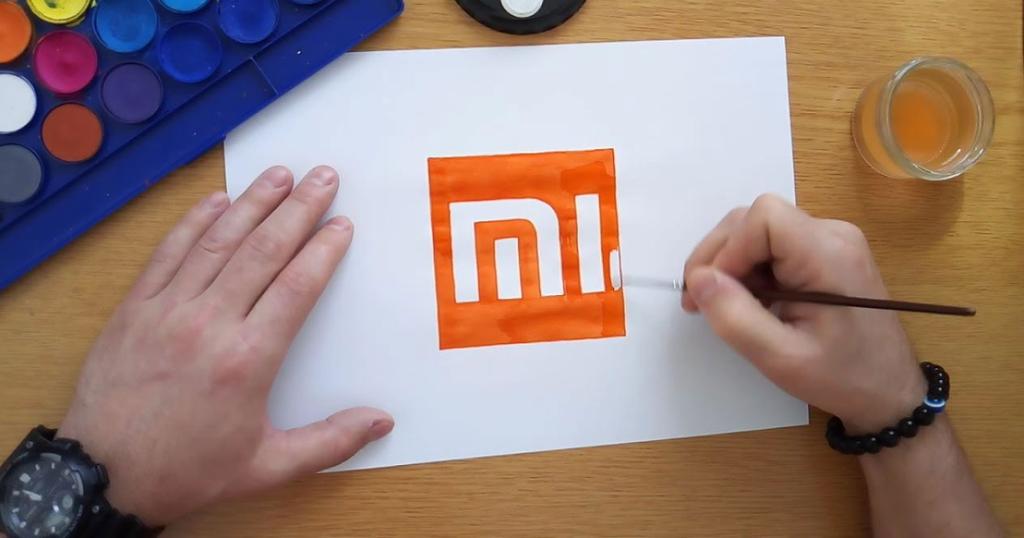 Logotipo de Xiaomi de color naranja