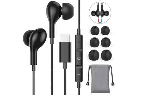 Comprar Auriculares intrauditivos con micrófono para Apple iPhone serie 15,  auriculares con cable para iPad, Samsung, Xiaomi 14, USB-C