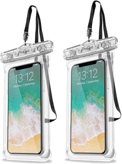 YOSH Funda Impermeable Móvil [2 Unidades] - IPX8 Bolsa Acuatica Móvil Funda  Agua Estanca Universal para iPhone 15 14 13 12 11 Pro XS XR X 8 7 Samsung