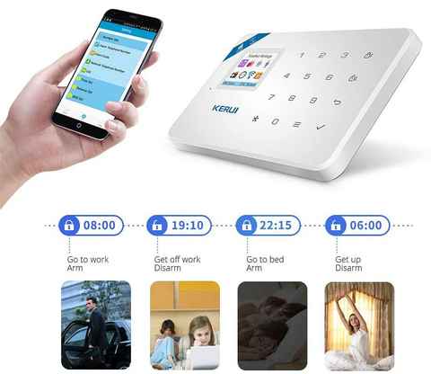 Sistema de alarma GSM con Wifi, Detector inalámbrico con cable, Tuya,  sistema de seguridad inteligente para el hogar, Pantalla con teclado -  AliExpress