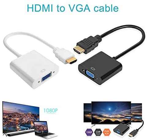 Cable VGA a HDMI, cable adaptador VGA a HDMI con audio para conectar PC  antigua, portátil con salida VGA a un nuevo monitor, pantalla, HDTV con