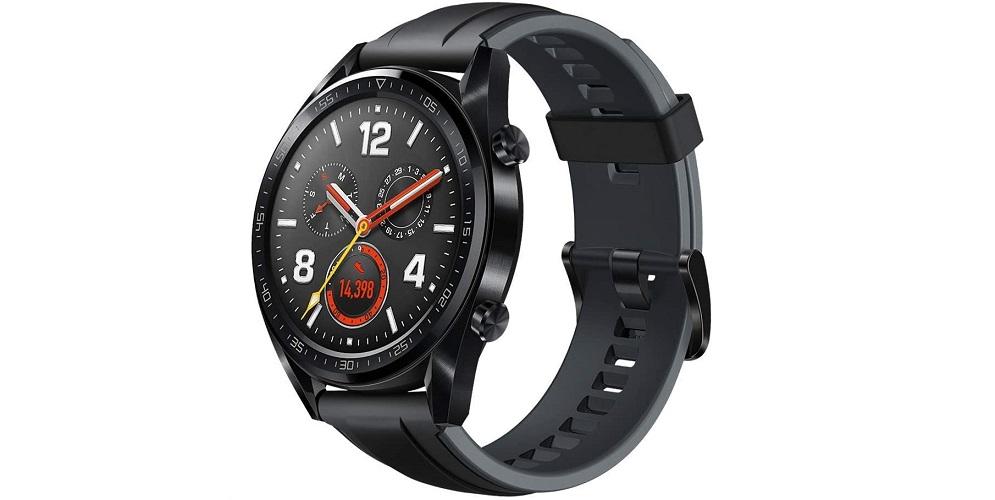 vista lateral de un smartwatch Huawei Watch GT Sport