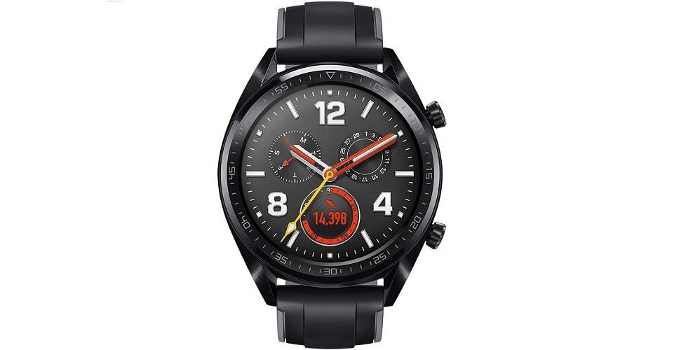 vista frontal de un smartwatch Huawei Watch GT Sport