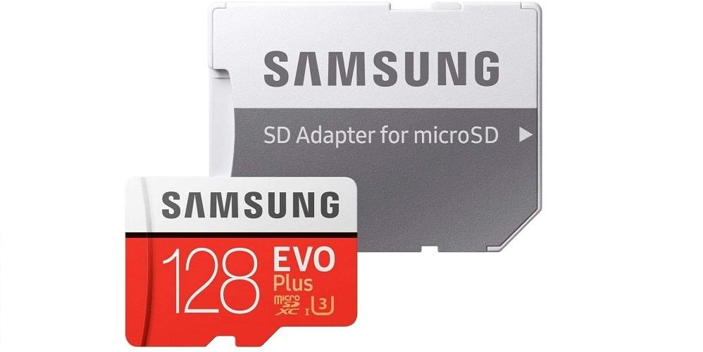 tarjeta microSD y adaptador Samsung EVO Plus