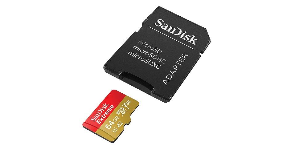 tarjeta microSD y adaptador SanDisk Extreme