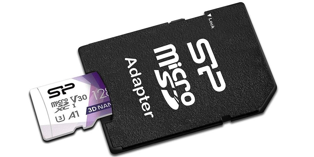 tarjeta microSD y adaptador Silicon Power FBE-SU128GBSTXDU3V20EU
