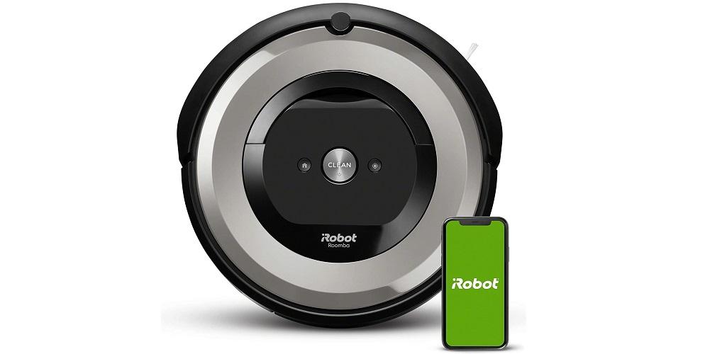 imagen desde arriba de robot aspirador Roomba