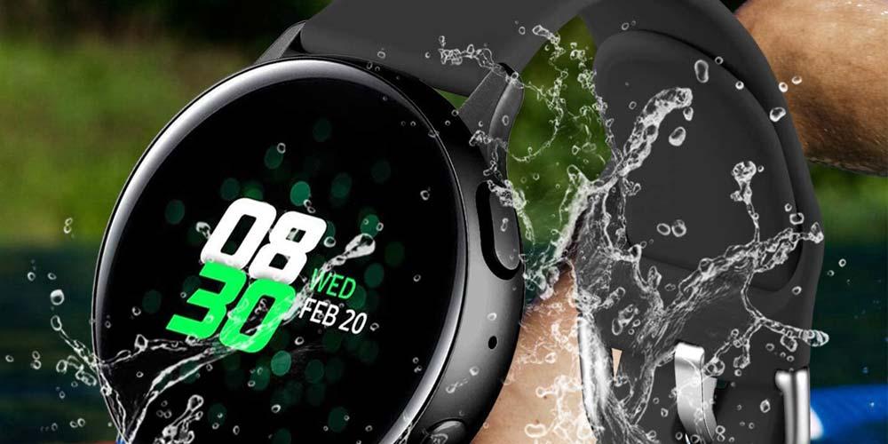 Correa del Samsung Galaxy Watch Active 2 en agua