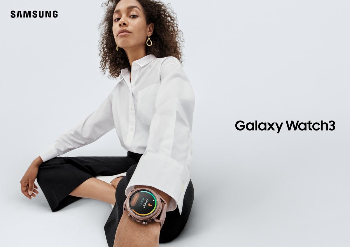 Smartwatch Samsung Galaxy Watch3 en uso