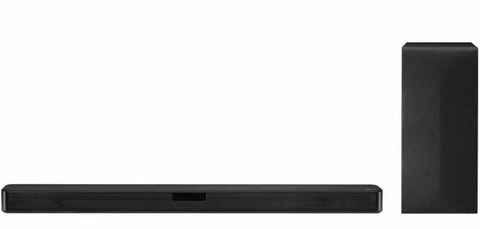 LG SN4. Barra de sonido DTS Virtual X, 300W de potencia, subwoofer  inalámbrico y Bluetooth.