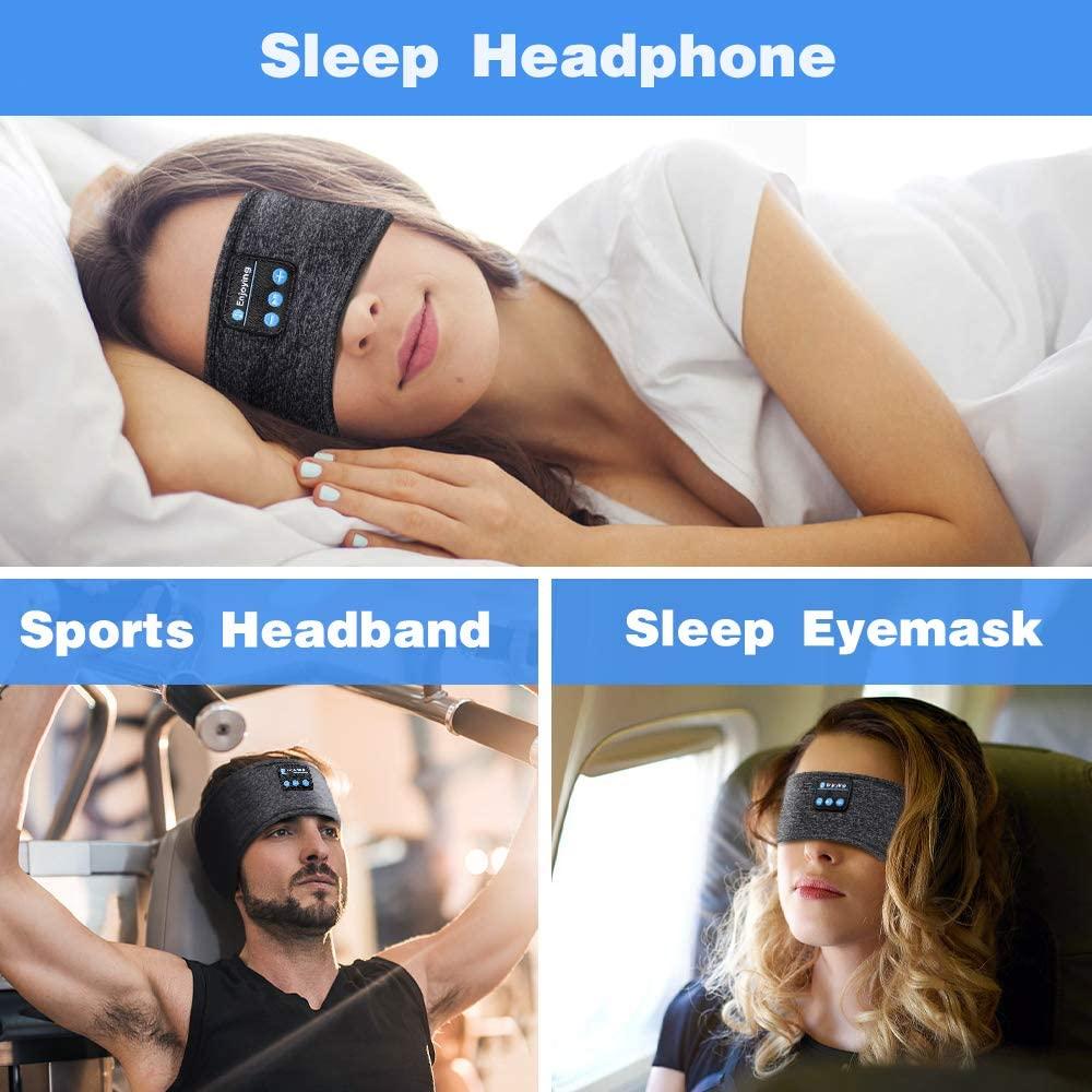 Mujer con auriculares para Dormir