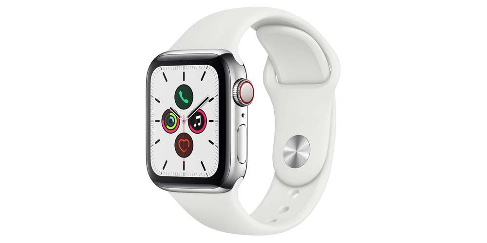 reloj inteligente Apple Watch de color blanco