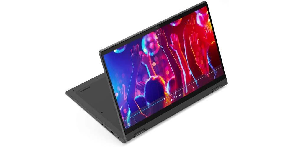 Portátil Lenovo IdeaPad Flex 5 14IIL05 con pantalla girada