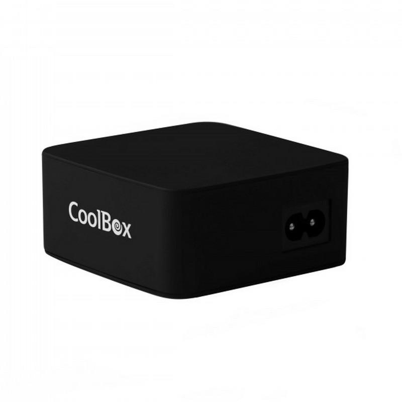 CoolBox RubberTouch Cargador de Pared USB RT-5 Negro