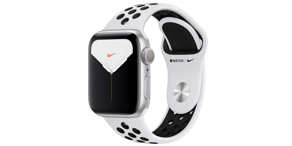 Lateral del Apple Watch Nike Series 5 de color blanco