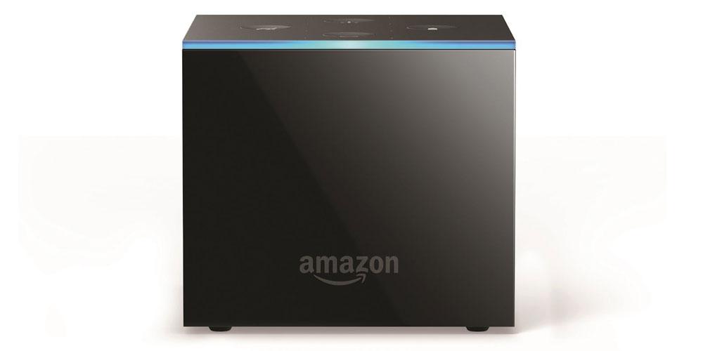 Frontal de Amazon Fire TV Cube de color negro
