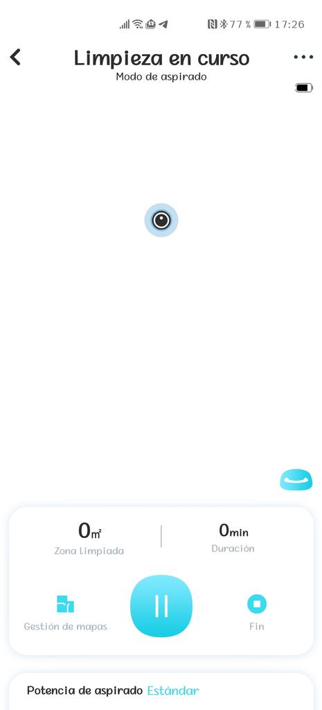 Interfaz de la app de Yeedi 2 hybrid