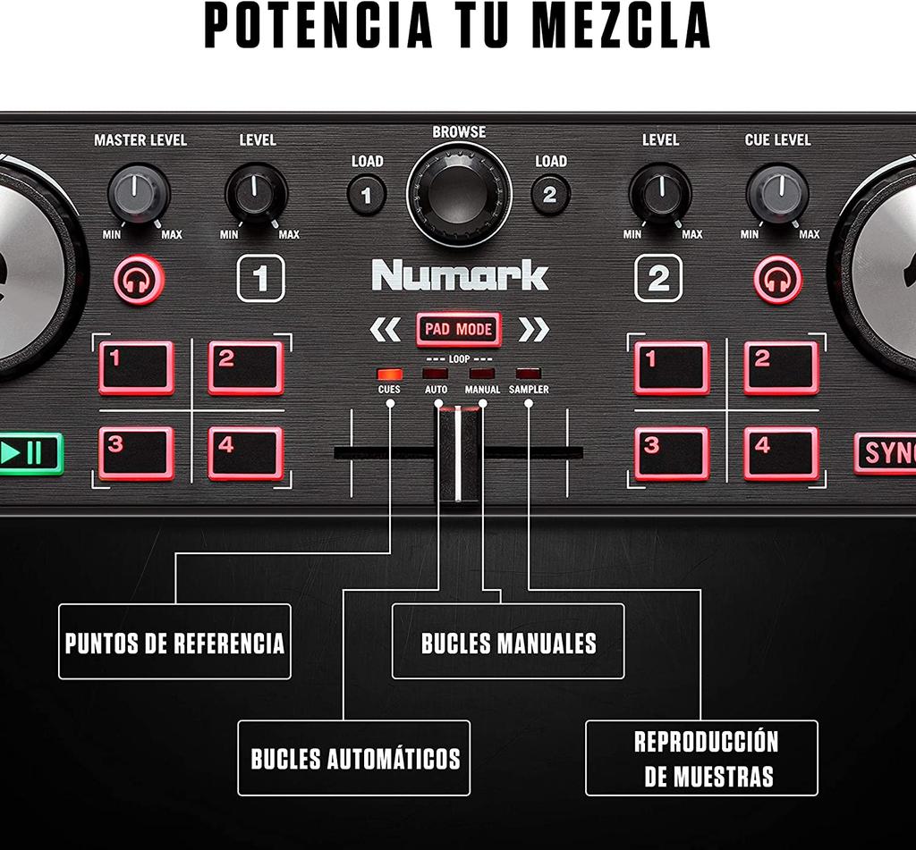 Mesa de mezclas Numark DJ2GO2 Touch