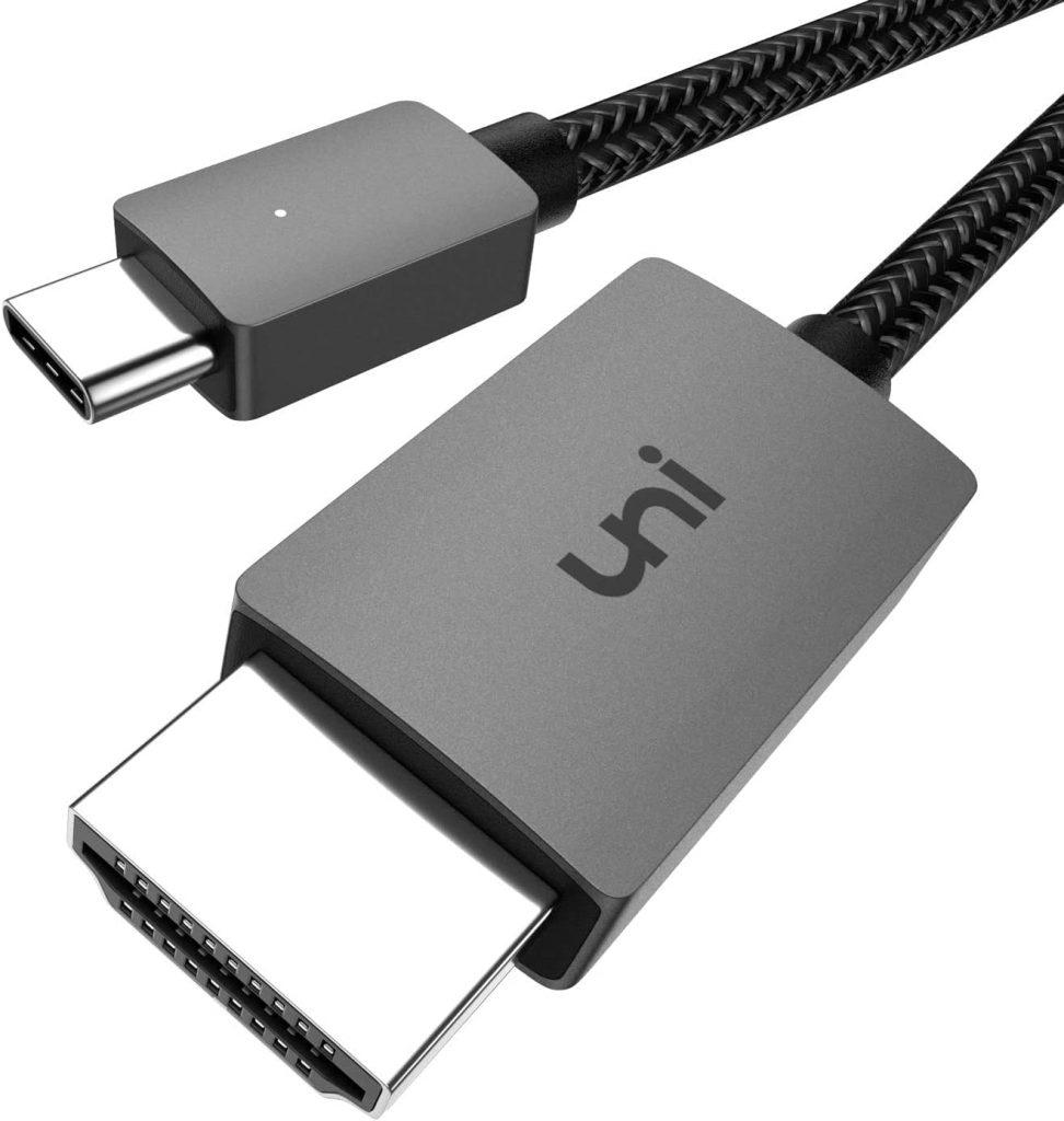 Uni - Cable adaptador de USB-C a HDMI 4K de 1,8 metros