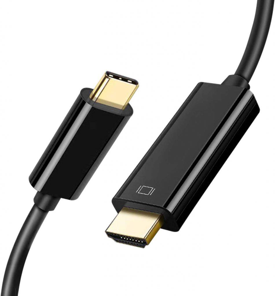 Zwoos - Cable adaptador de USB-C a HDMI 4K de 1,8 metros