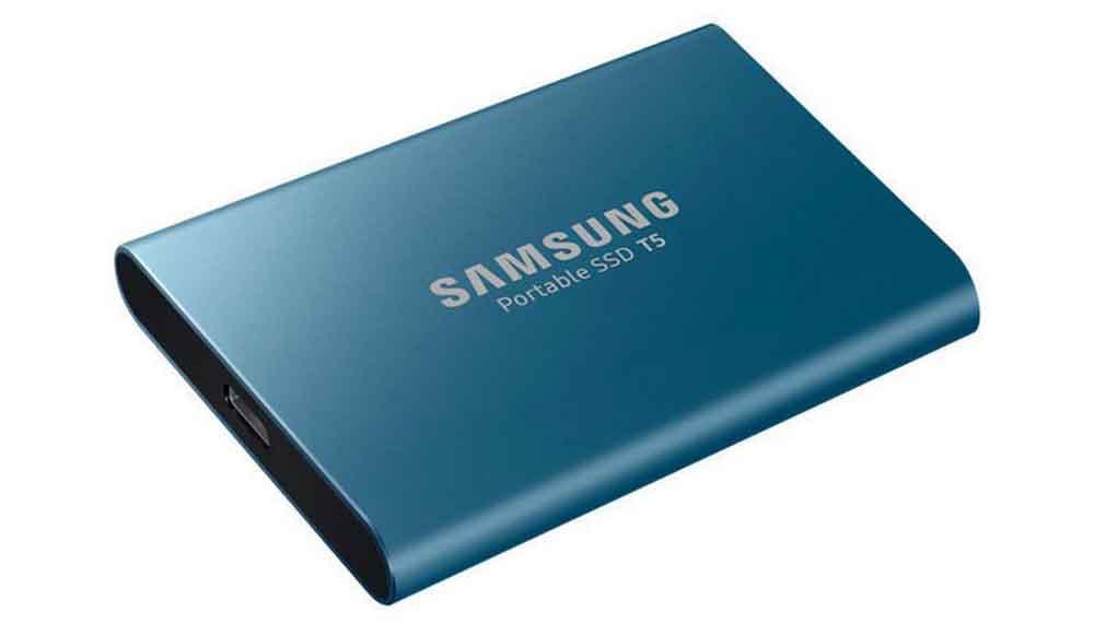 Samsung T5 SSD de color azul