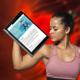 Tablet Lenovo Yoga Smart Tab con fondo y chica