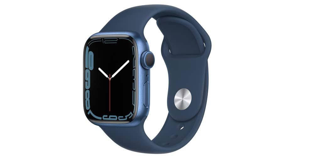 Ceas Apple Watch Series 7 de culoare albastru