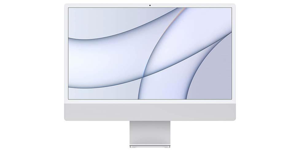 Pantalla del Apple iMac de color plata