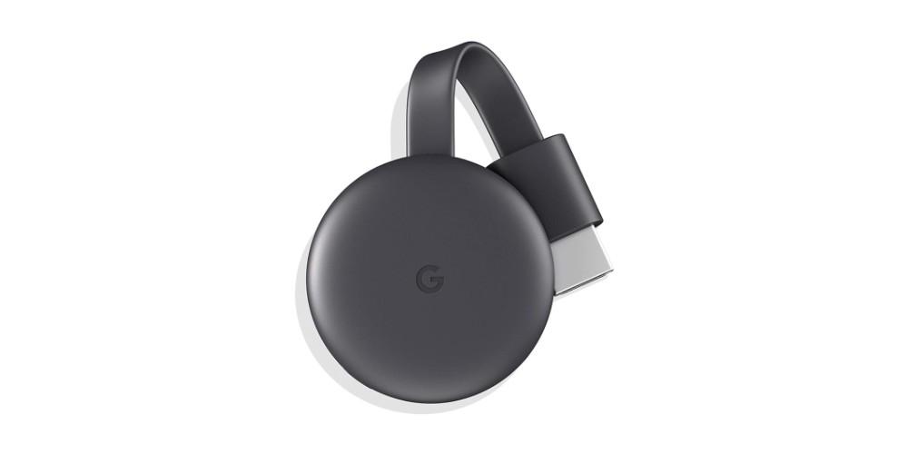 Chomecast de Google en color negro.
