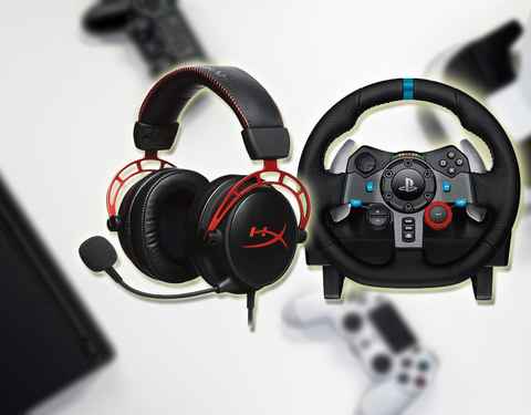 Kit gamer: volante Logitech y auriculares HyperX en oferta