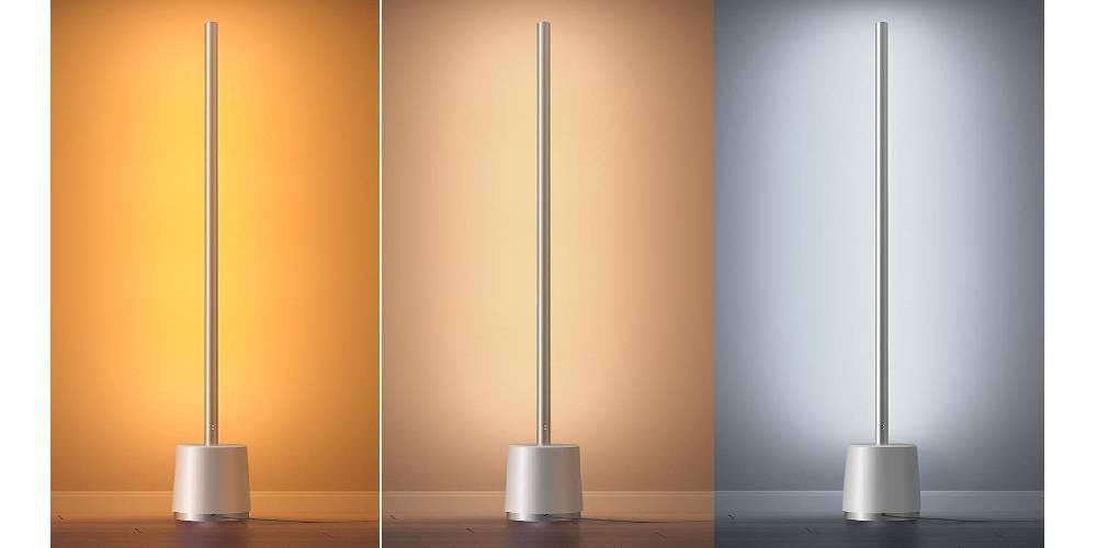 Imagen de los diferentes tonos de luz de la lámpara Goove Lyra