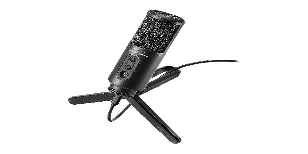 Imagen del micrófono condensador audio technica en vista frontal