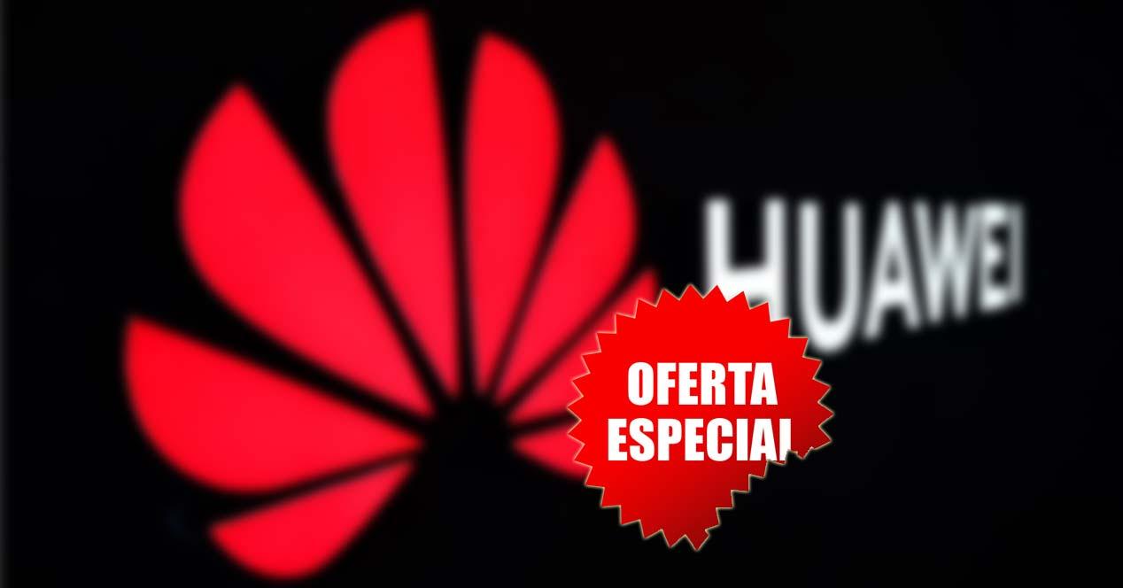 Logo Huawei con oferta