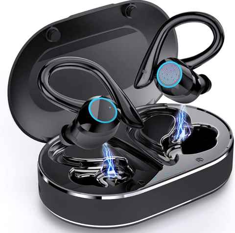 Auriculares inalámbricos Bluetooth Running Headphones, auriculares  Bluetooth con auriculares Auriculares deportivos IPX65 a prueba de agua con  auriculares de sonido estéreo HiFi para gimnasio y entrenamiento (rojo)