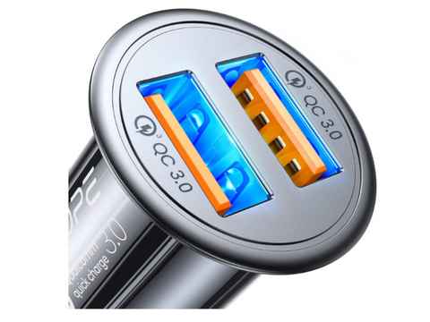 ✓ Cargador de movil para coche mechero Carga rapida doble USB 3.1A