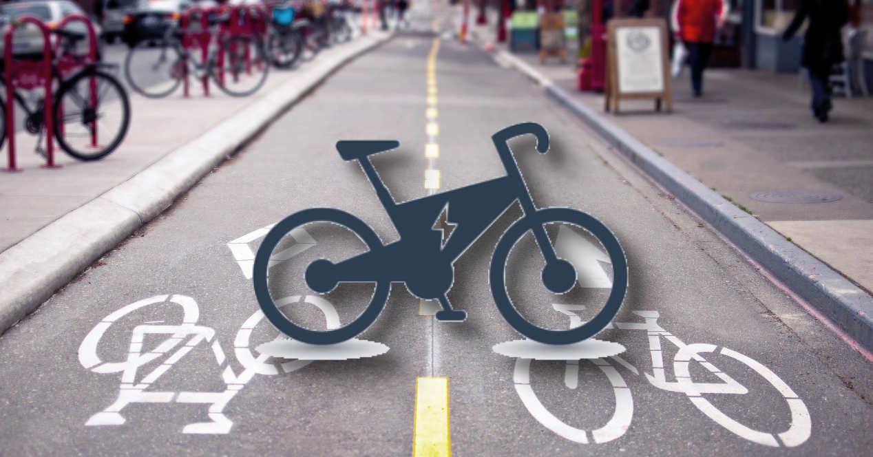 bici electrica con fondo