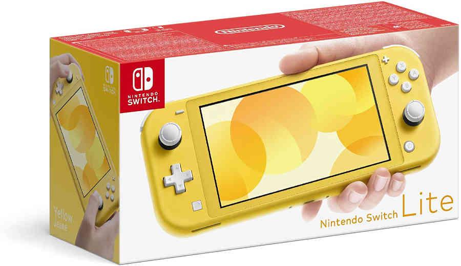 Nintendo switch lite amarilla playa