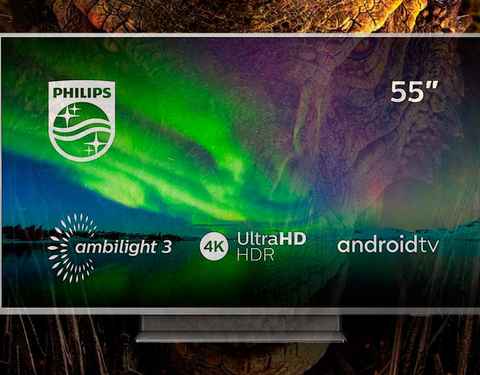 Esta Smart TV de Philips con 4K tiene 55 pulgadas, Android TV