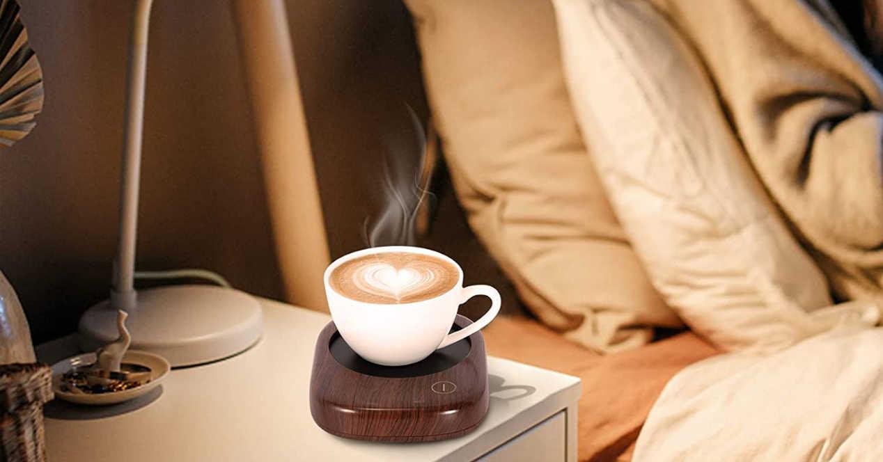 Calentador de taza de café para escritorio