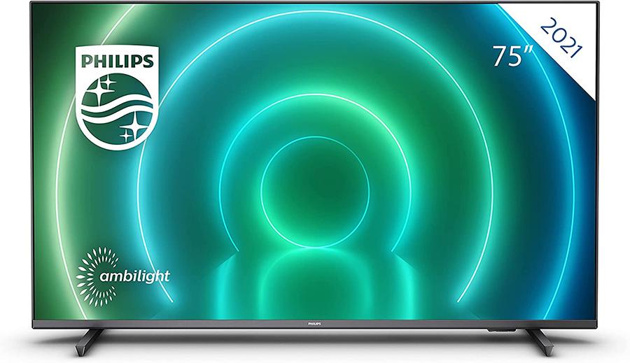 Ahorra 500 Smart TV Philips de 75” 4K con Ambilight y Android