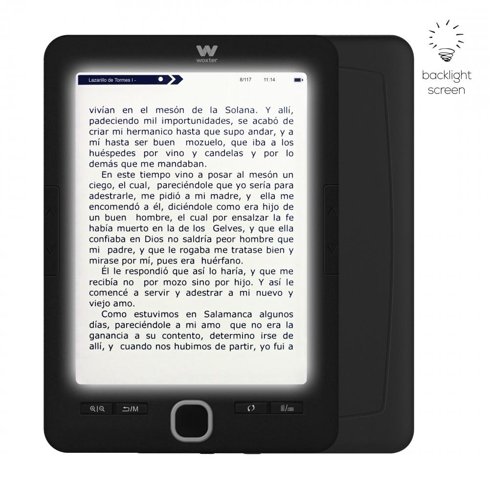 Woxter Scriba 195 Paperlight Black - eBook reader con pantalla de 6" retroiluminada