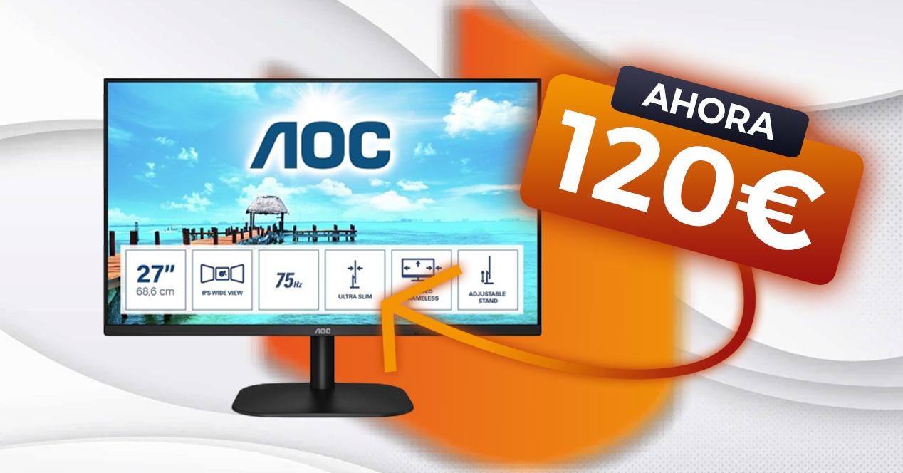 AOC 27B2H - Monitor LED IPS FullHD de 27" y 75 Hz