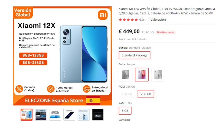 Xiaomi 12X oferta