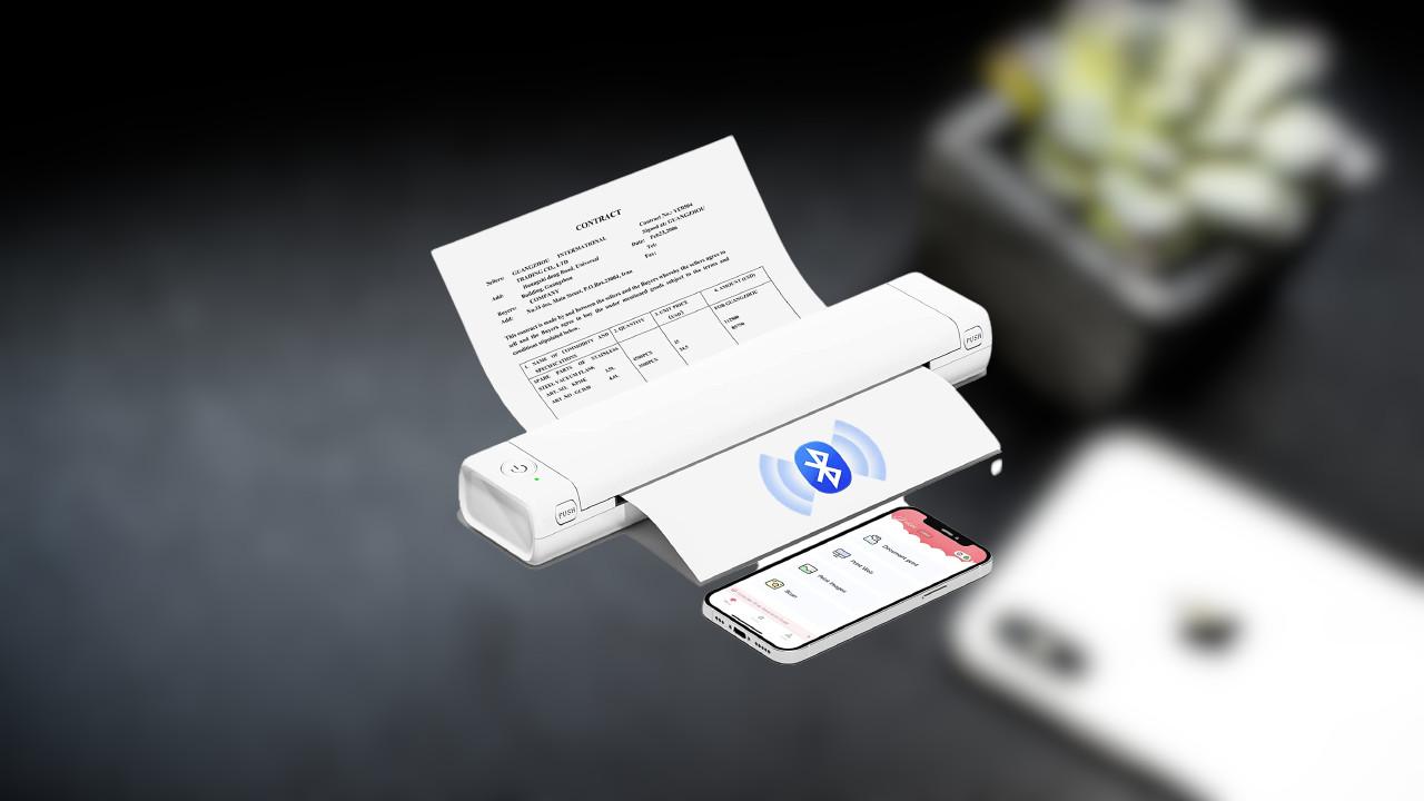 Impresora térmica de papel A4 portátil para el hogar con conexión Bluetooth  para PC/teléfono impresora de documentos móvil A4 + papel de impresión de  200 Uds. – Los mejores productos en la