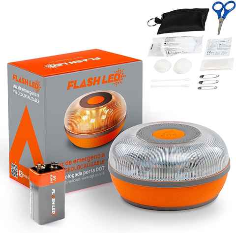 Help Flash Smart Luz de Emergencia V16 Bluethooth con Base Imantada Homologada  DGT