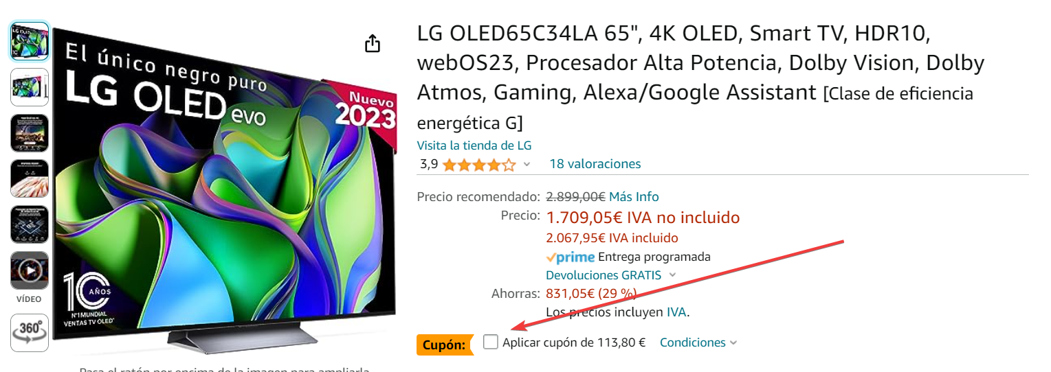 OLED LG OLED65C34LA